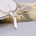 Heart Key Necklace Lettering I Love You 1